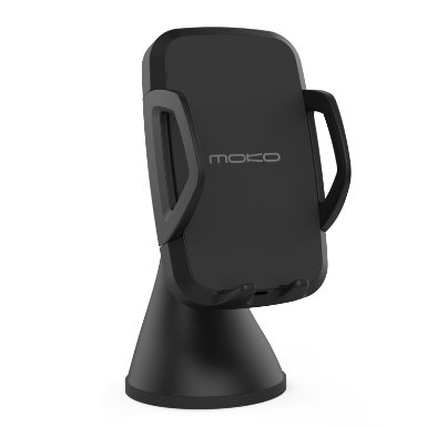 MoKo Wireless Charger, 3-Coil Qi Wireless Car Charging Cradle, Universal Air Vent Dashboard Car Mount Holder for Smartphone Samsung Galaxy S7 / S7 Edge / S6 / S6 Edge, LG G2, Lumia 920, BLACK