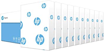 HP Printer Paper 3 hole punch paper Office 20 lb 10 Ream Case 5000 Sheets 92 Bright Made in USA FSC Certified Copy Paper HP Compatible 113102C