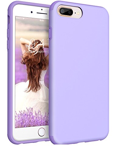 iPhone 8 Plus Case, iPhone 7 Plus Case, BENTOBEN Heavy Duty Shock Proof Protective Phone Case, Dual Layer Hybrid Hard PC Flexible TPU Slim Case for Women, Girls - Light Purple