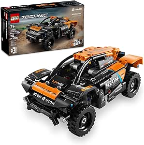 LEGO Technic NEOM McLaren Extreme E Race Car, Off-Road Pull Back Car Toy for Action Vehicle Role Play, Cool Toy for 7 Year Olds, McLaren Car Toy Gift Idea for Boys, Girls and Kids, 42166