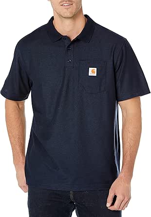 Carhartt, Hombre, Polo De Manga Corta, con Bolsillo, Ajuste Holgado, Tejido De Grosor Medio