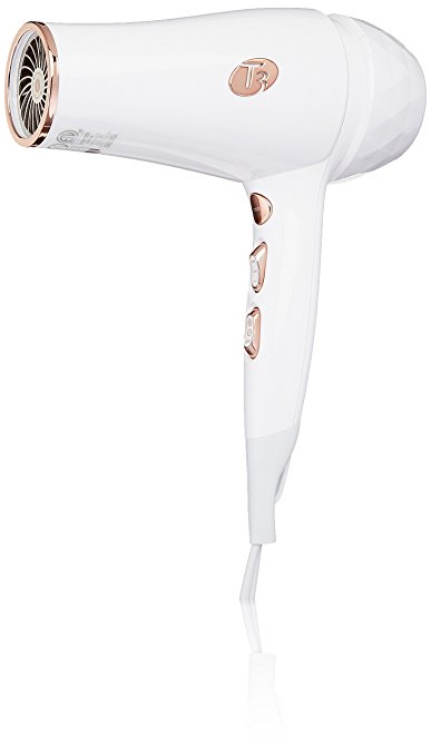 T3 Micro Featherweight Luxe 2I Dryer, White/Rose Gold