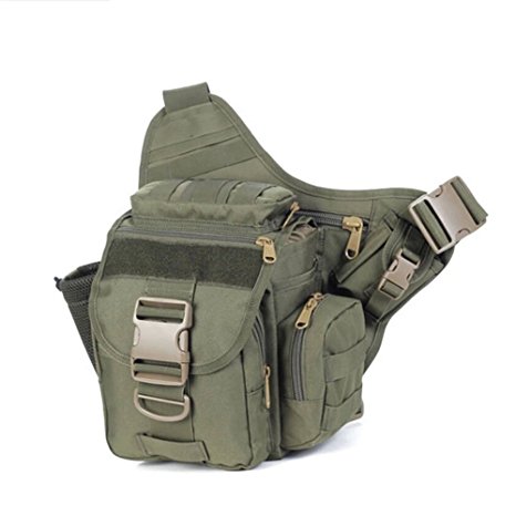 iBaste Tactical Sling Shoulder Bag DSLR Camera Lens Pocket Camo Messenger Bag
