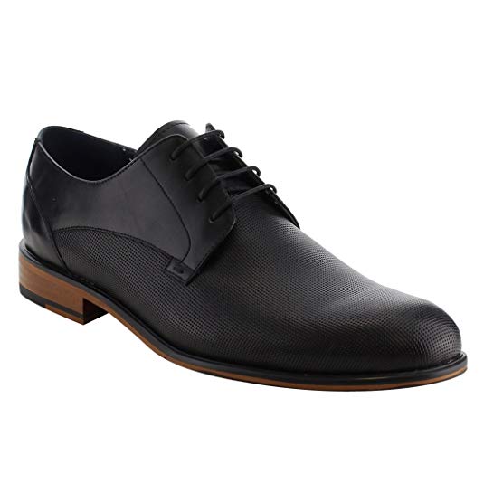Arider AG54 Men's Classic Perforated Lace Up Stacked Heel Oxfords