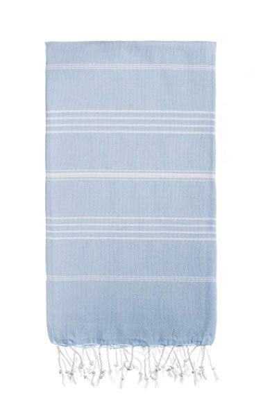 Nature Is Gift Turkish Peshtemal Thin Camping Bath Sauna Beach Gym Pool Fouta Towels 100% Cotton Blue
