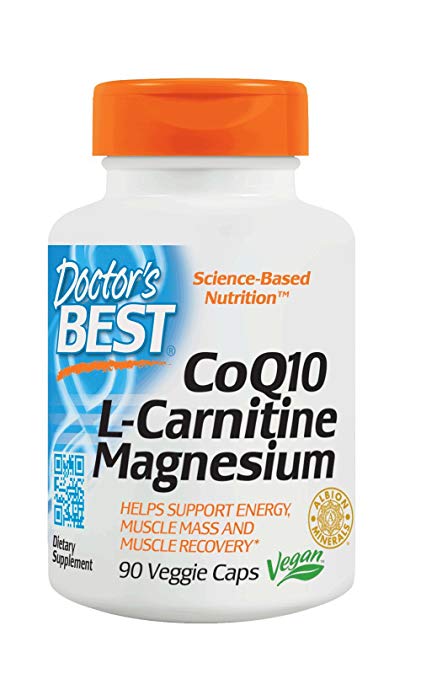 Doctor's Best Coq10/l-Carnitine/Magnesium Unique Blend Veggie Caps, 90 Count