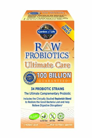 RAW Probiotics Ultimate Care-100 Billion Garden of Life 60 VCaps