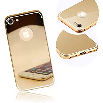 Xtra-Funky Range iPhone 5 / 5S Ultra-Thin Aluminium Metal Frame Bumper with Shiny Mirror Back Panel hard case - Gold
