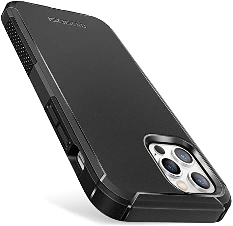 MOBOSI Excursion Series Case Compatible with iPhone 12 Pro Max 6.7 inch (2020 Release), Dual-Layer Drop Protective Cover with Shockproof Bumpers, Military Grade Armor Case - Black