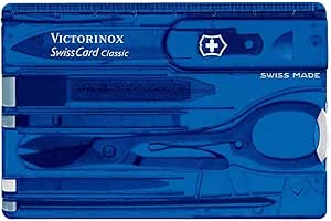 Victorinox Swisscard Classic, Transparent Blue in Blister Pack