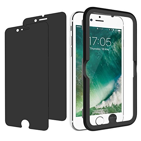 JETech 2-Pack iPhone 7 6s 6 Privacy Anti-Spy Tempered Glass Screen Protector Film w/Easy-Installation Tool for Apple 4.7" iPhone 7, iPhone 6s, iPhone 6