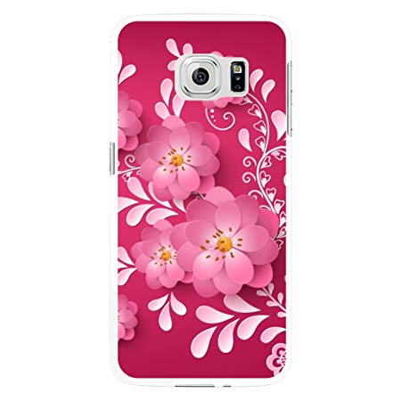 Baost Sweet Pink Flower Print Case Cover for Samsung Galaxy S5 S6 iPhone 6 6S 7 Plus