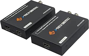 J-Tech Digital HDMI Over Coax Coaxial Daisy Chain Extender 900 FT RG6 / RG7 / RG11 1080p for CCTV, DVR, Cable Set Top Box [JTECH-EXC900]