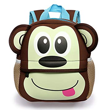 Hipiwe Toddler Backpack for Little Kids Water Resistance Kindergarten Preschool Bags Neoprene Children Schoolbag Cute Animal Cartoon Backpacks for Baby Boys Girls