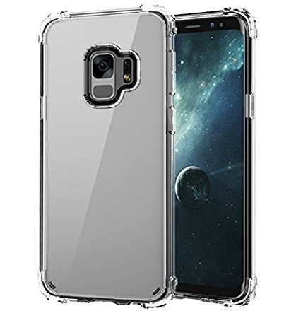 Galaxy S9 Case, S9 Clear Ultra Slim Scratch-Resistant Shockproof Protective Case Cover For Galaxy S9 (Black)