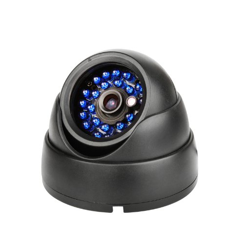 Wide Angle 3.6mm Lens Color CMOS 480TV Lines 65'(20m) IR Weatherproof Outdoor Dome Camera