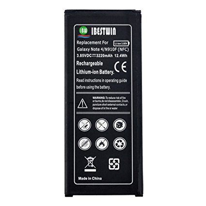 IBESTWIN 3.85V 3220mAh Phone Replacement Battery for Samsung Galaxy Note 4