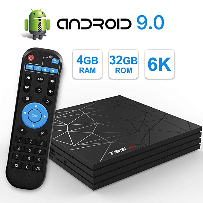 Sidiwen Android 9.0 TV Box T95 MAX Smart Box 4GB RAM 32GB ROM H6 Quad-Core CPU Support 6K 4K H.265 Ethernet 2.4GHz WiFi USB 3.0 Video Player