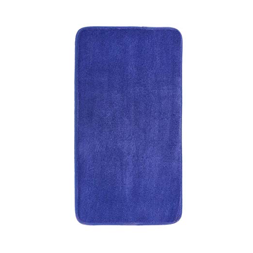 MAYSHINE Memory Foam Bath Mat (19"x 34" 5 Colors and 3 Size Selection) Non-Slip Water Absorbent Luxury Soft Bathroom Rugs- Royal Blue