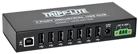 Tripp Lite 7-Port Rugged Industrial USB 2.0 Hi-Speed Hub w 15KV ESD Immunity and metal case, Mountable(U223-007-IND)