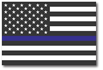 Thin Blue Line American Flag Magnet Decal - Heavy Duty for Car Truck SUV - In Support of Police and Law Enforcement Officers