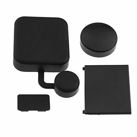 BizoeRade Camera Lens Cap Kit for GoPro Hero 4/3   including: Camera Lens Cover, Standard Protect Housing Lens Cover, Replacement Battery Door and Replacement Side Door