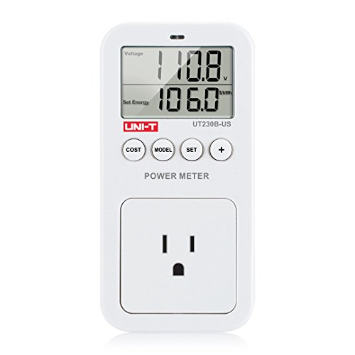 ZIBOO UNI-T UT230B-US Plug Energy Consumption Monitor ,LCD display ,750℃ Reduce Your Energy Cost and Detect CO2 Emission.