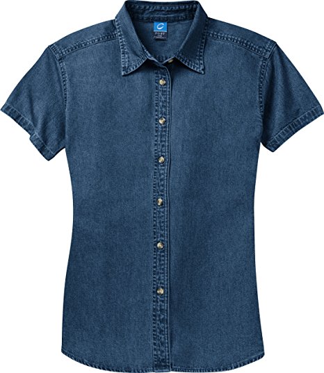 Port & Company Ladies Short Sleeve Denim Shirt (LSP11)