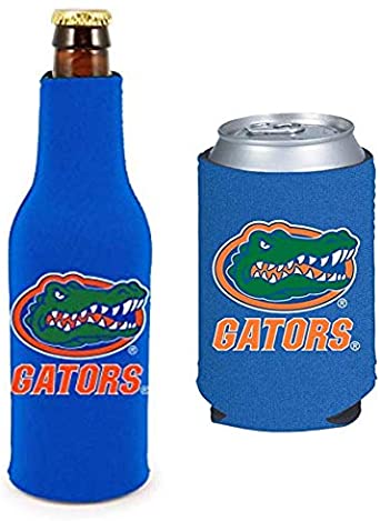 NCAA College Team Color Logo Can & Bottle Holder Insulator Beverage Cooler Set