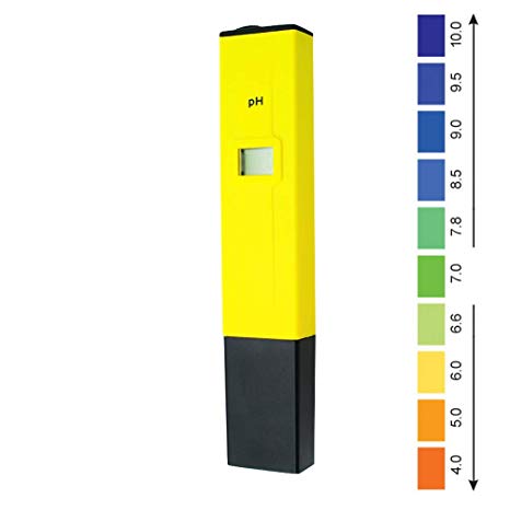 Enshey High Accuracy Digital PH Meter and Tester Pen Type Water Quality Tester with ATC LCD Screen 0-14 pH Measurement Range for Household Drinking Water, Hydroponics, Aquariums, Swimming Pools,0.1PH