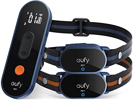 eufy Pet Dog Training Collar, Rechargeable and Adjustable Training Collar with Remote, 3 Safe Training Modes, Soft Silicone Connectors, Safety Lock Switch, IPX7 Waterproof, Large Remote Range