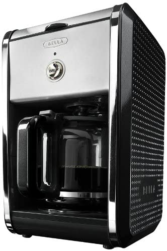 BELLA 13869 Dots Collection 12-Cup Coffee Maker, Black