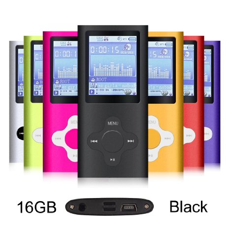 G.G.Martinsen Mini Usb Port Slim 1.78 LCD MP3/MP4 16 GB Portable MP3Player , MP4 Player , Video Player , Music Player , Media Player , Audio Player (Dark Grey)