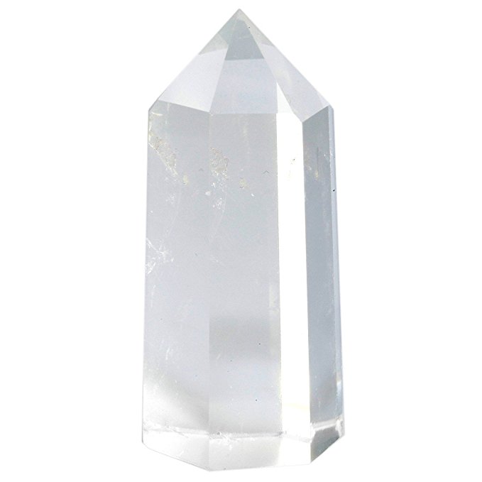 rockcloud Rock Quartz Crystal Point Faceted Prism Wand Reiki Stone Figurine