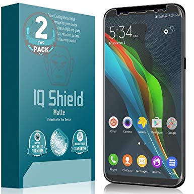 Galaxy S8 Screen Protector (Not Glass)(Not Case Friendly), IQ Shield Matte Full Coverage Anti-Glare Screen Protector for Galaxy S8 (2-Pack, Edge to Edge) Bubble-Free Film