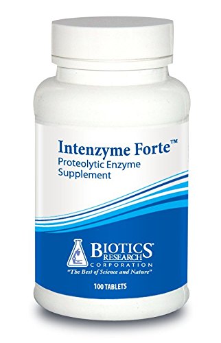 Biotics Research Intenzyme Forte™ - Proteolytic Enzymes, Pancreatin, Bromelain, Papain, Lipase, Amylase, Protein Metabolism, Supports Healthy Digestion, Immune and Circulatory Function 100 tabs