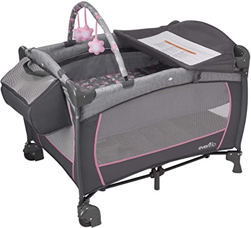 Evenflo Portable Babysuite Deluxe, Poppy, Pink, Medium