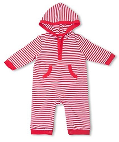Leveret "Striped" Hooded One Piece Romper 100% Cotton (Size 3-24 Months)
