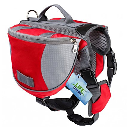 Lifeunion Saddle Bag Backpack for Dog, Tripper Hound Bag Travel Hiking Camping