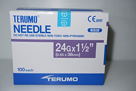 Terumo 24G x 1 1/2" (0.55x38mm) 100 Each/Pack