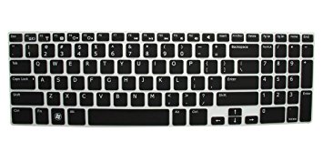 CaseBuy® Semi-Black Ultra Thin Silicone Keyboard Protector Cover Skin for Dell Inspiron 15 15-3521 15-3531 15-3537 i3531-3725BK i3531-1200BK M531R 15R-5521 15R-5537 i15RV series US Layout Compatible Models Listed in Product Description