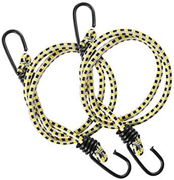 Keeper 06036 36" Bungee Cord with Coated Hooks, 2 Pack