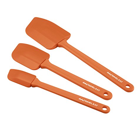 Rachael Ray 3-Piece Spatula Utensil Set, Orange