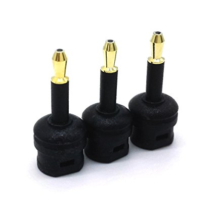 HENGSHENG® 3-Pack Fiber Optic Toslink to 3.5mm Mini Connector Adapter