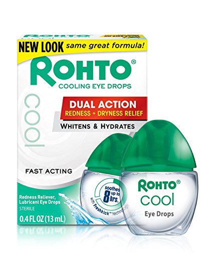 Rohto Cool The Original Cooling Redness Relief Eye Drops, 0.4 Ounce, 3 Count