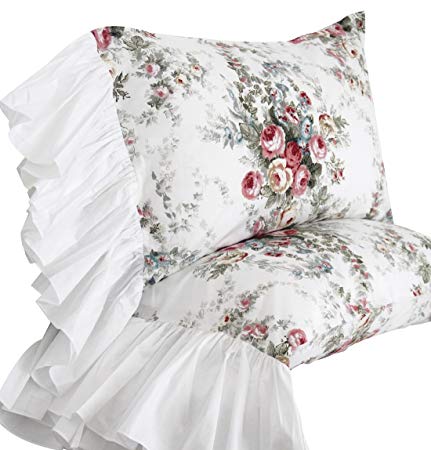 Queen's House Red Roses Bed Sheet Sets 4-Piece Queen Size-Style C