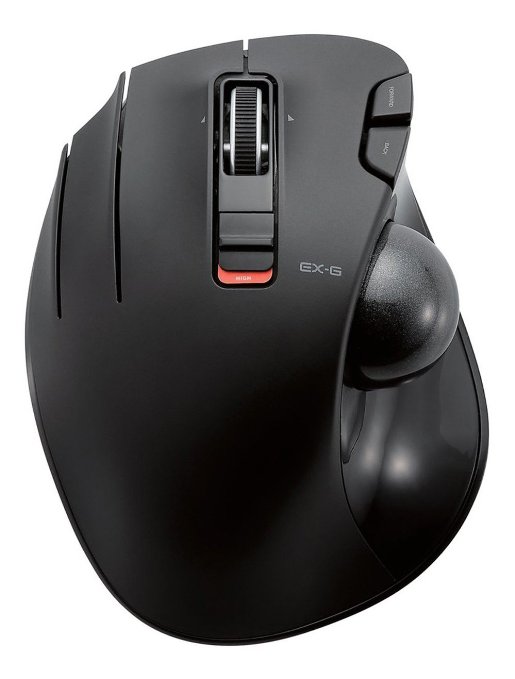 ELECOM Left-handed Wireless track ball mouse 6 button Tilt function Black M-XT4DRBK