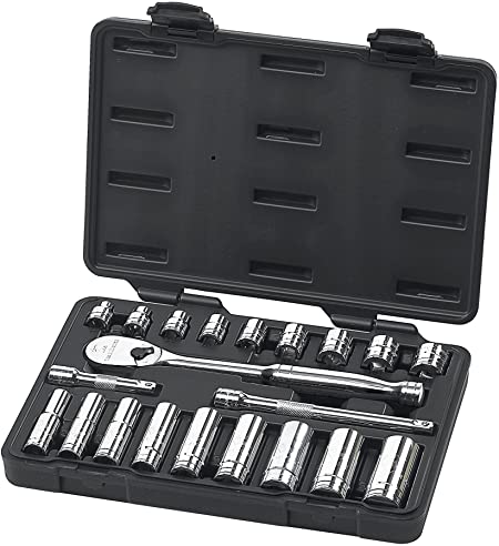 GEARWRENCH 21 Pc. 3/8" Drive 6 & 12 Point Standard & Deep SAE Mechanics Tool Set - 80557