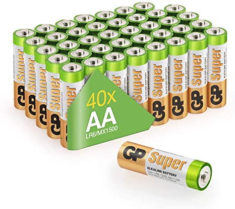 GP Batteries Lr06 1.5 V Super Alkaline Multipacks Mignon Aa Battery (Pack Of 40) Multicolour