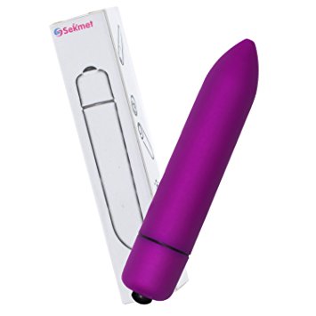 Sekmet Mini Bullet Massager, Single-Speed Vibrator Point Massager Waterproof Bullet Vibe for Women (Dark Purple)